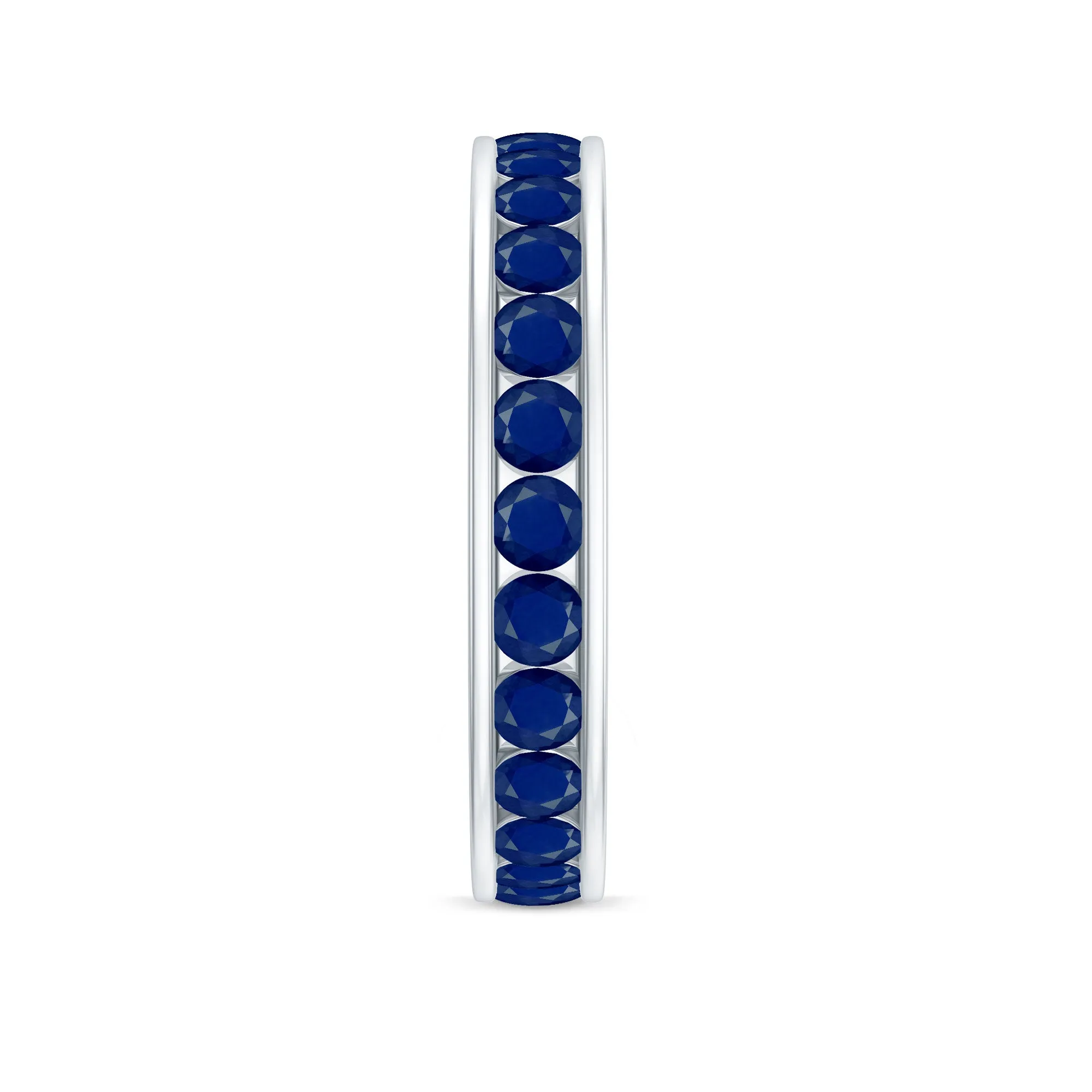1.25 CT Blue Sapphire Eternity Ring in Trellis setting