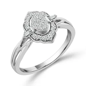 1/4ctw Diamond White Gold Promise Ring - Size 6