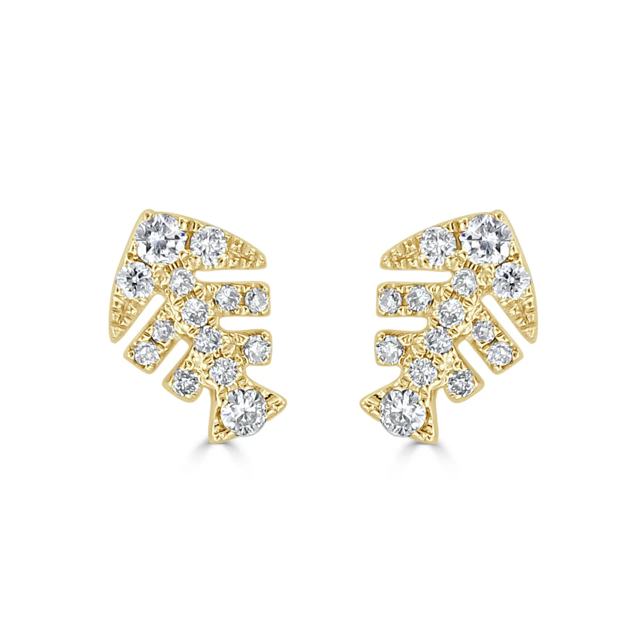 14k Gold & Diamond Stud Earrings - 0.14ct