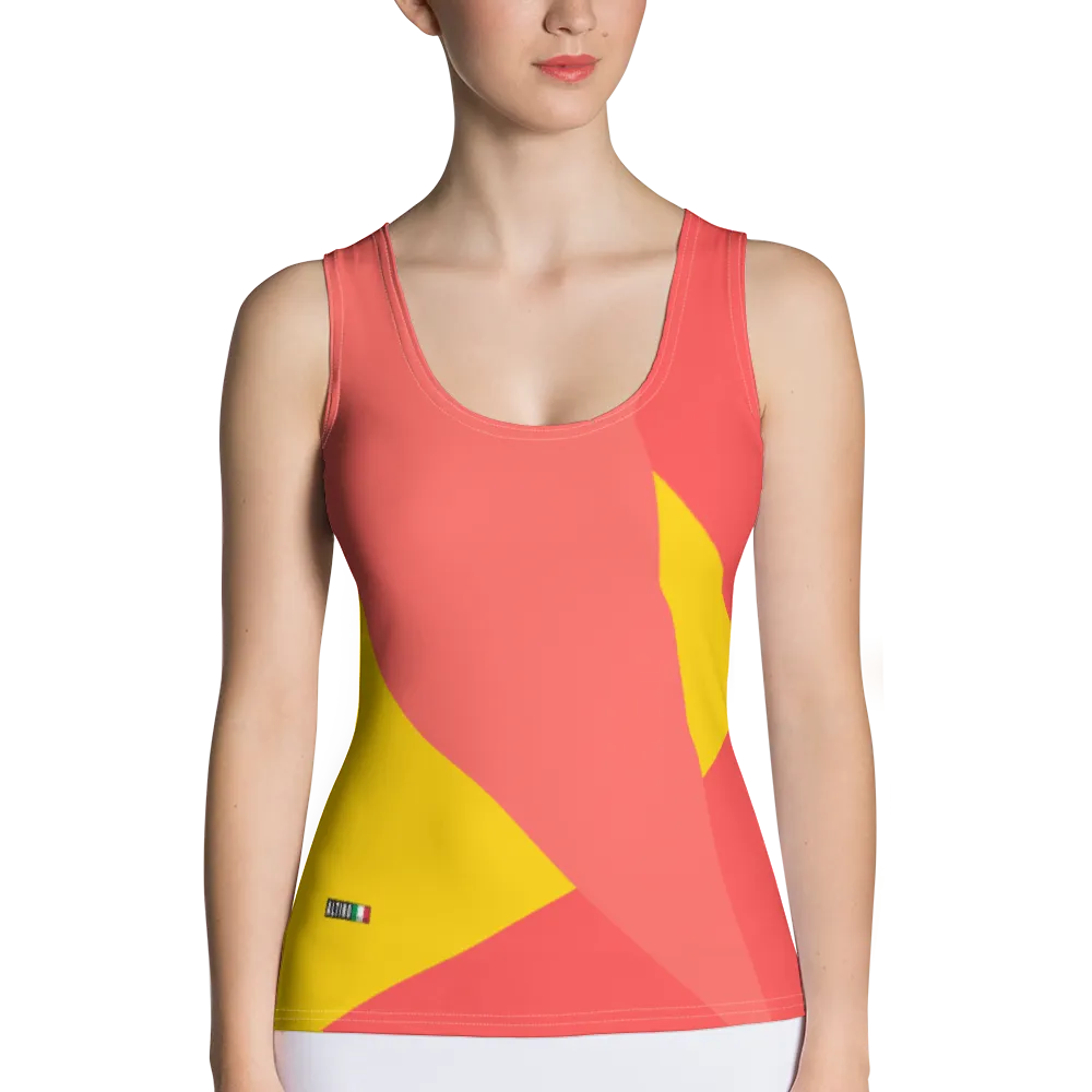 #27fcc7b0 - Grapefruit Mango Watermelon - ALTINO Fitted Tank Top