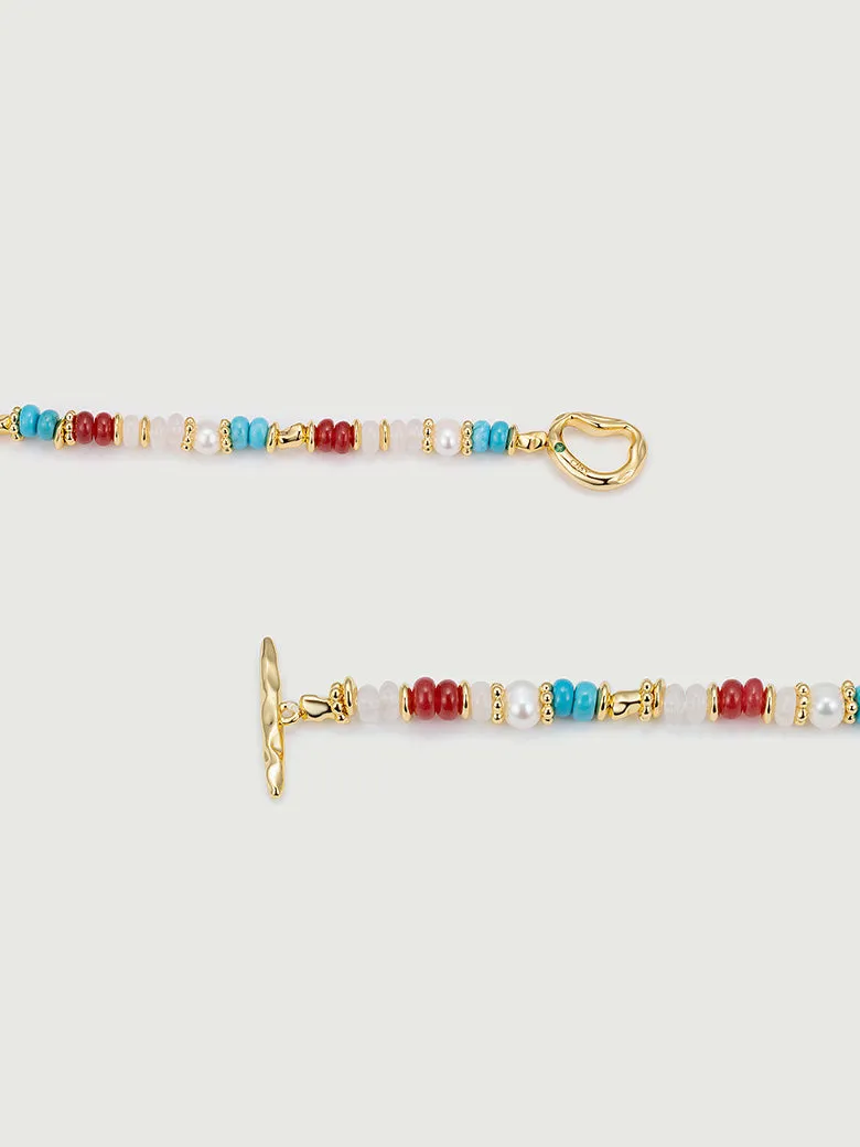 Aphrodite Multi Gemstone Nugget Beaded Bracelet