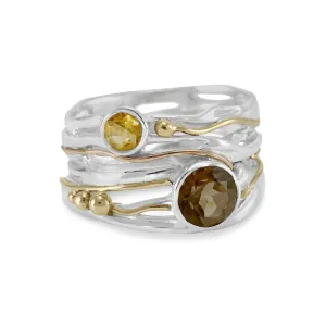 Banyan Smoky Quartz & Citrine Statement Ring