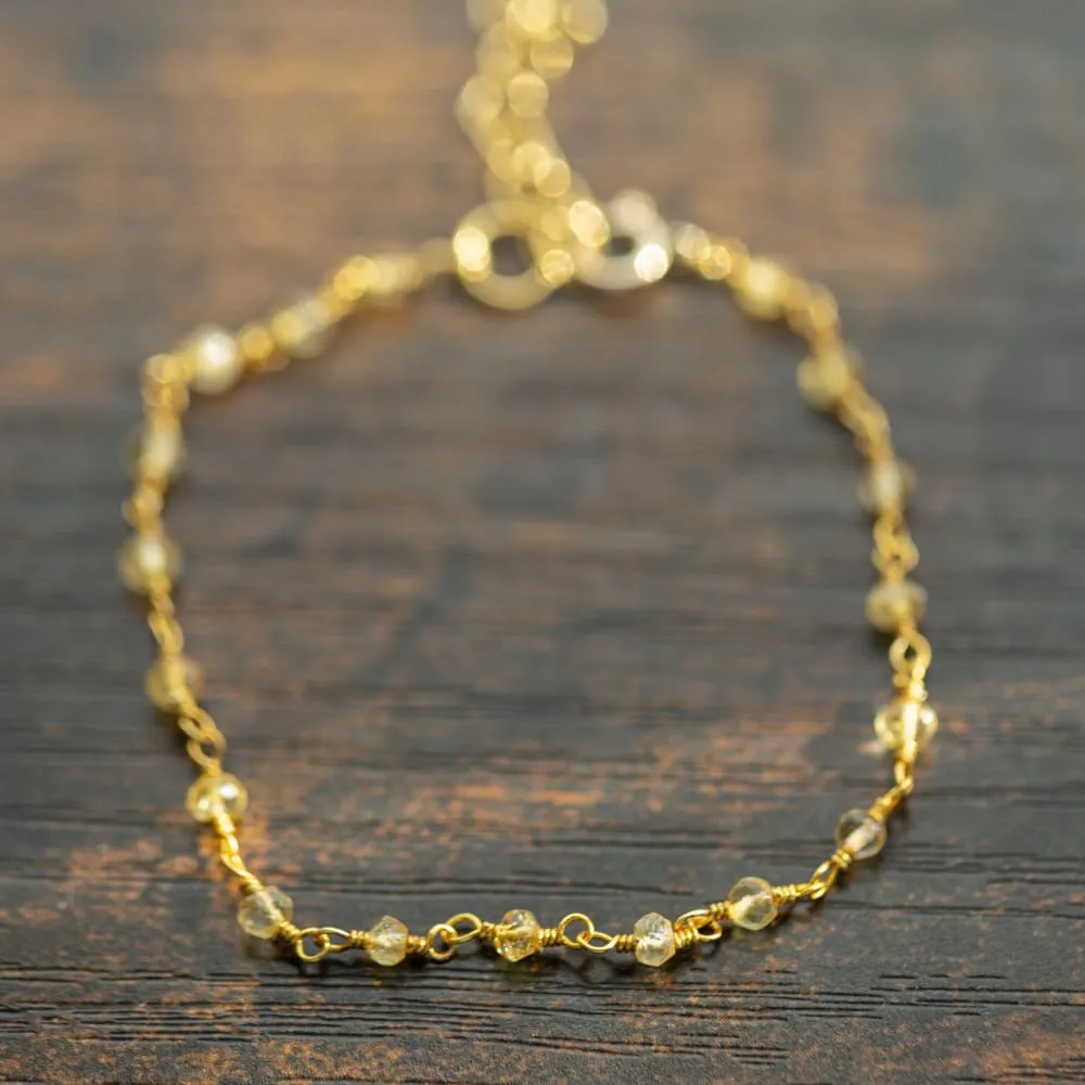 Citrine Beaded Bracelet