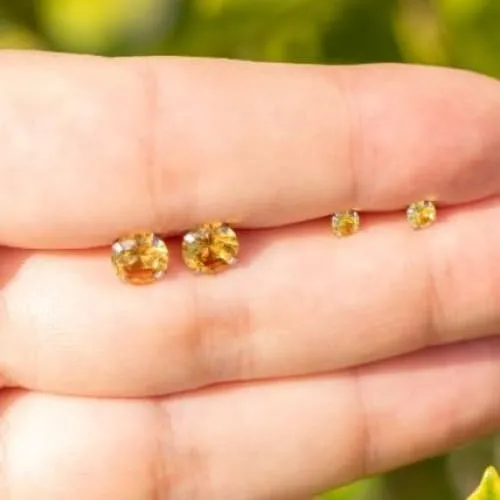 Citrine Stud Earrings