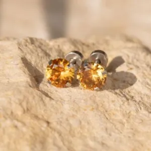 Citrine Stud Earrings