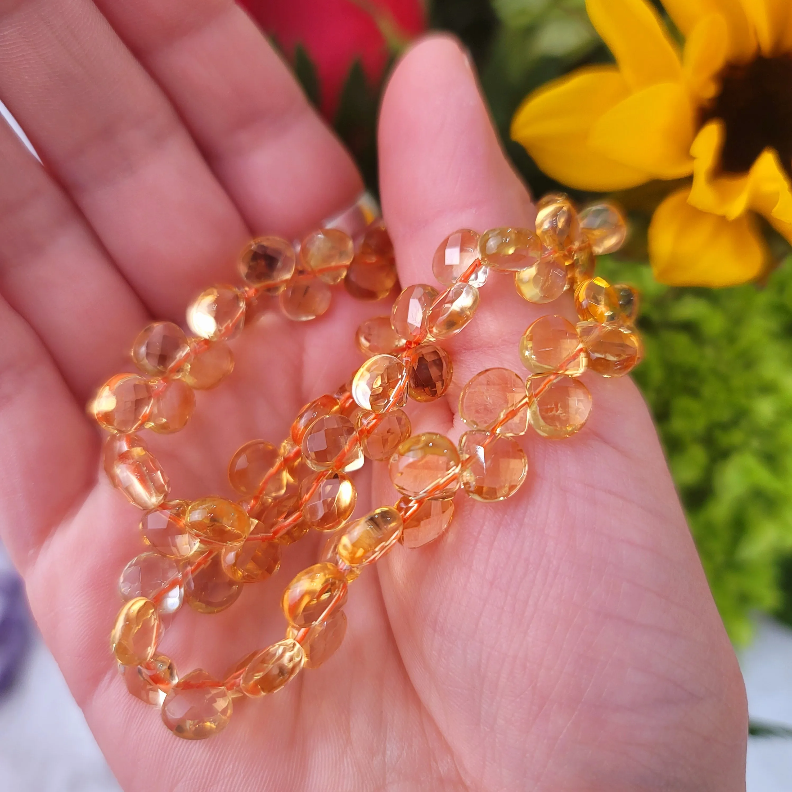 Citrine Teardrop Bracelet for Attracting Abundance