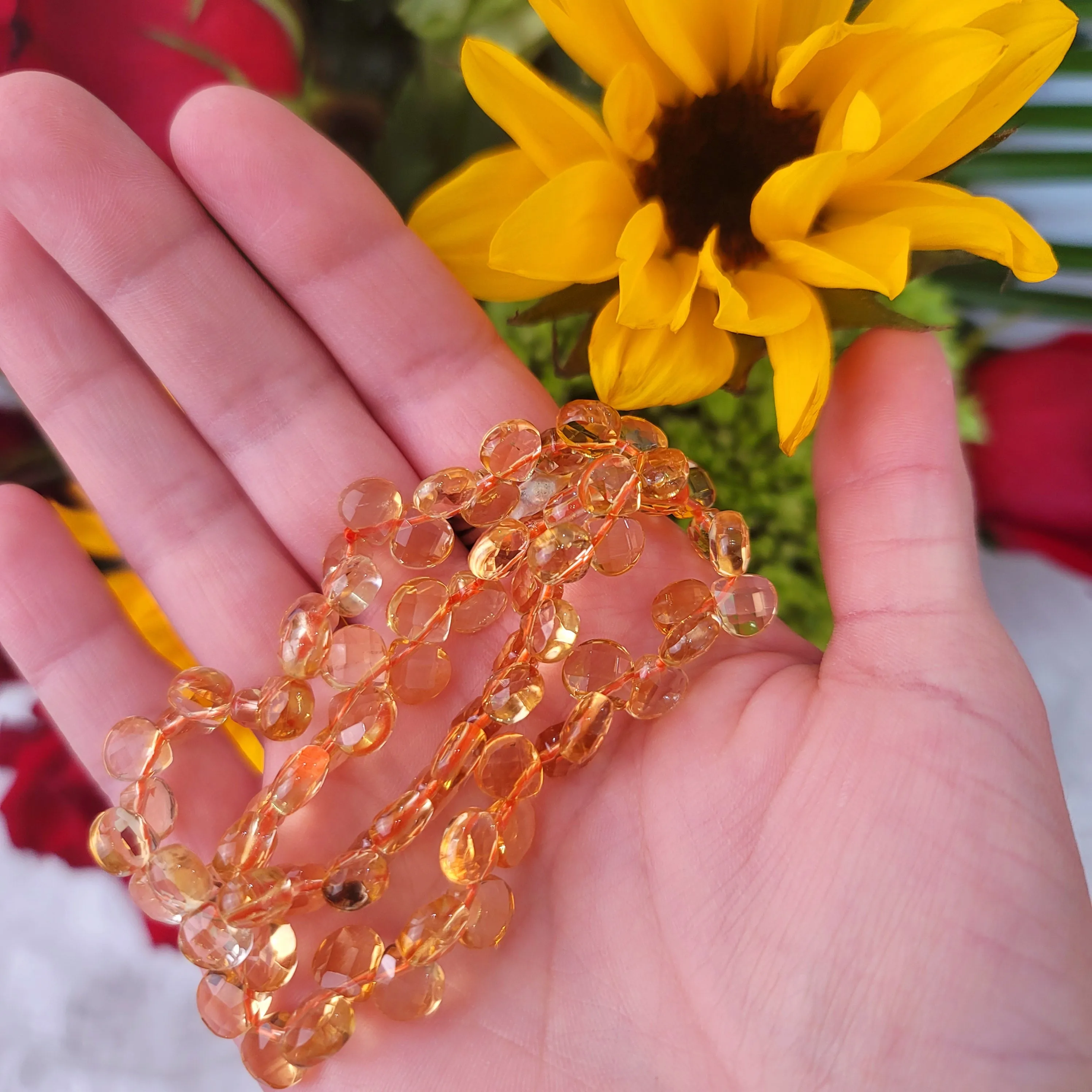 Citrine Teardrop Bracelet for Attracting Abundance