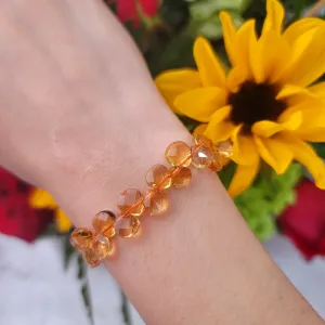 Citrine Teardrop Bracelet for Attracting Abundance