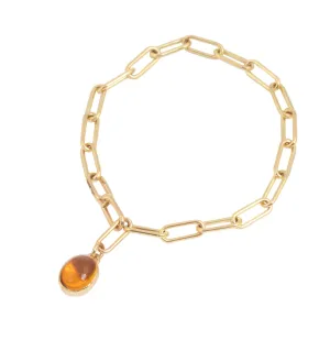 Cup Charm Bracelet with Citrine