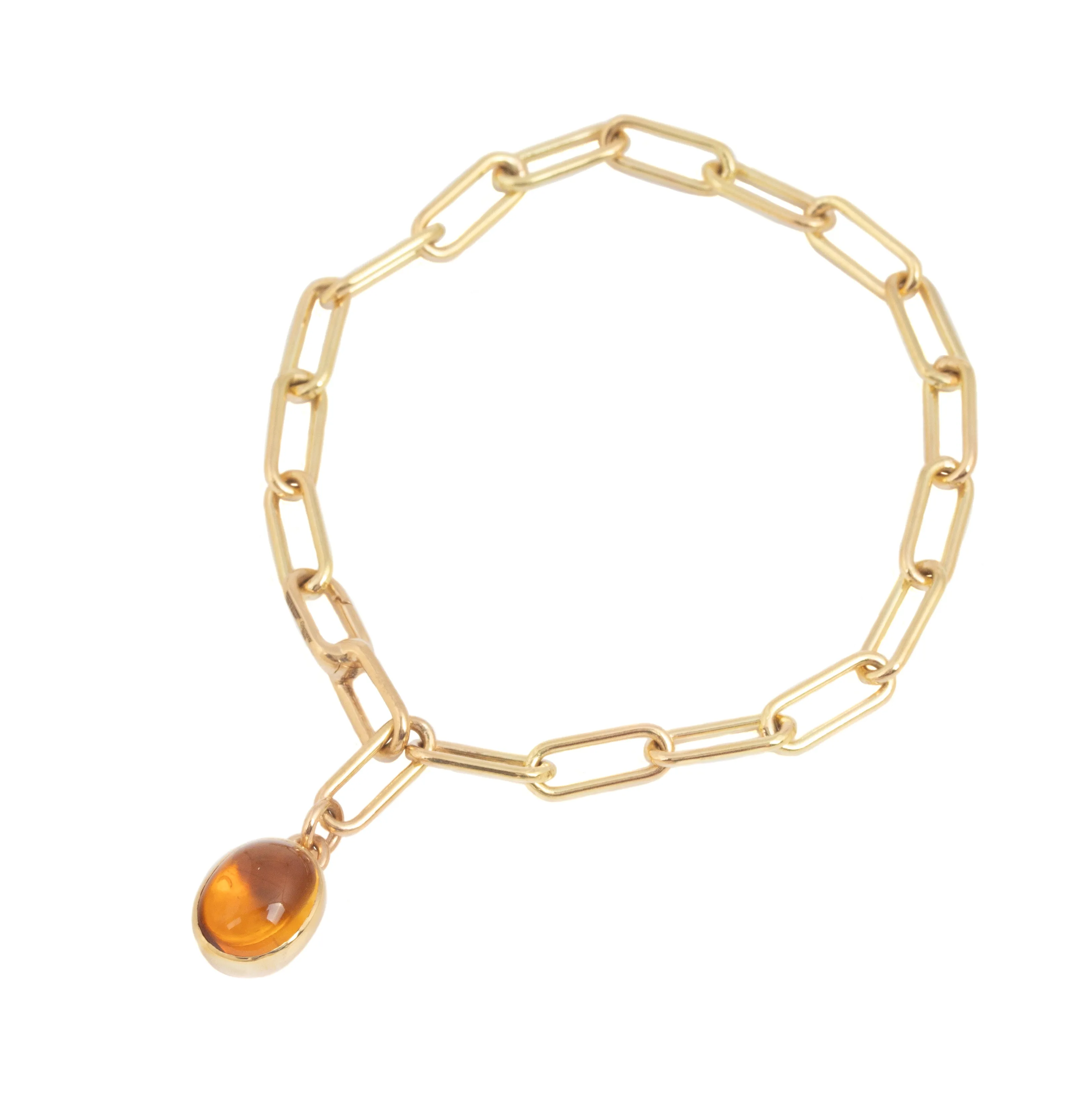 Cup Charm Bracelet with Citrine