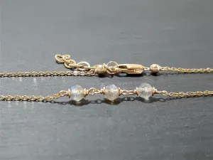 Dainty Labradorite Anklet