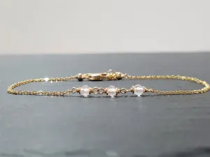Dainty Rose Quartz Anklet