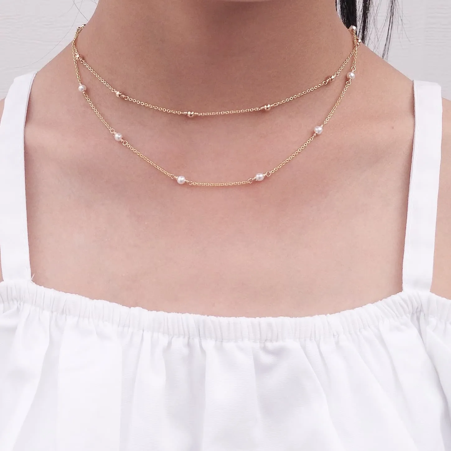 Freshwater Pearl Beaded Choker Necklace