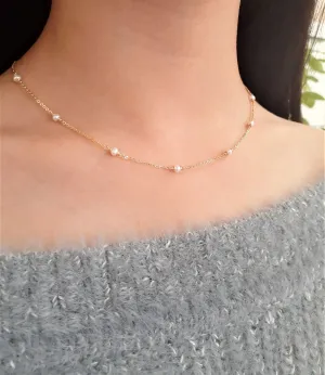 Freshwater Pearl Beaded Choker Necklace
