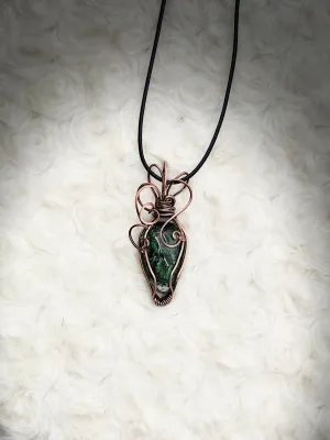 Garden Quartz Pendant in Antique Copper