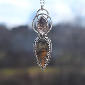 Labradorite and Garden Quartz Necklace