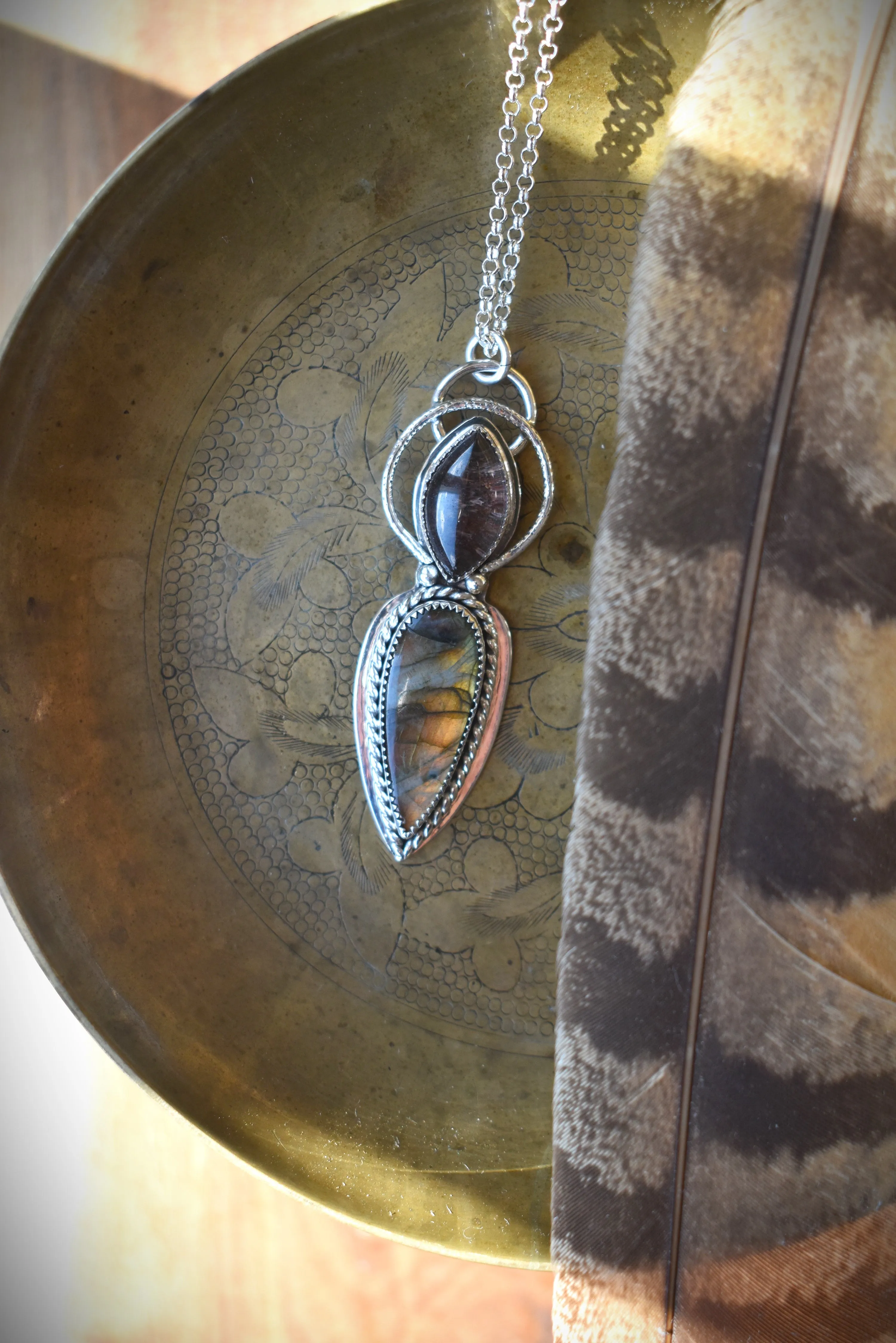 Labradorite and Garden Quartz Necklace