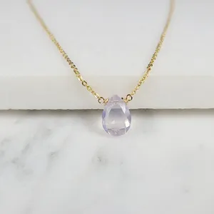 Lavender Quartz Briolette Necklace
