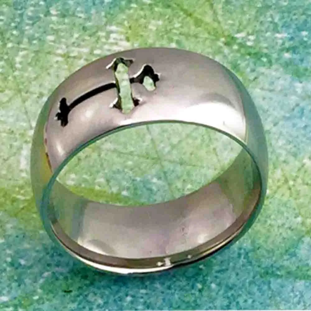 Mens Cross Ring