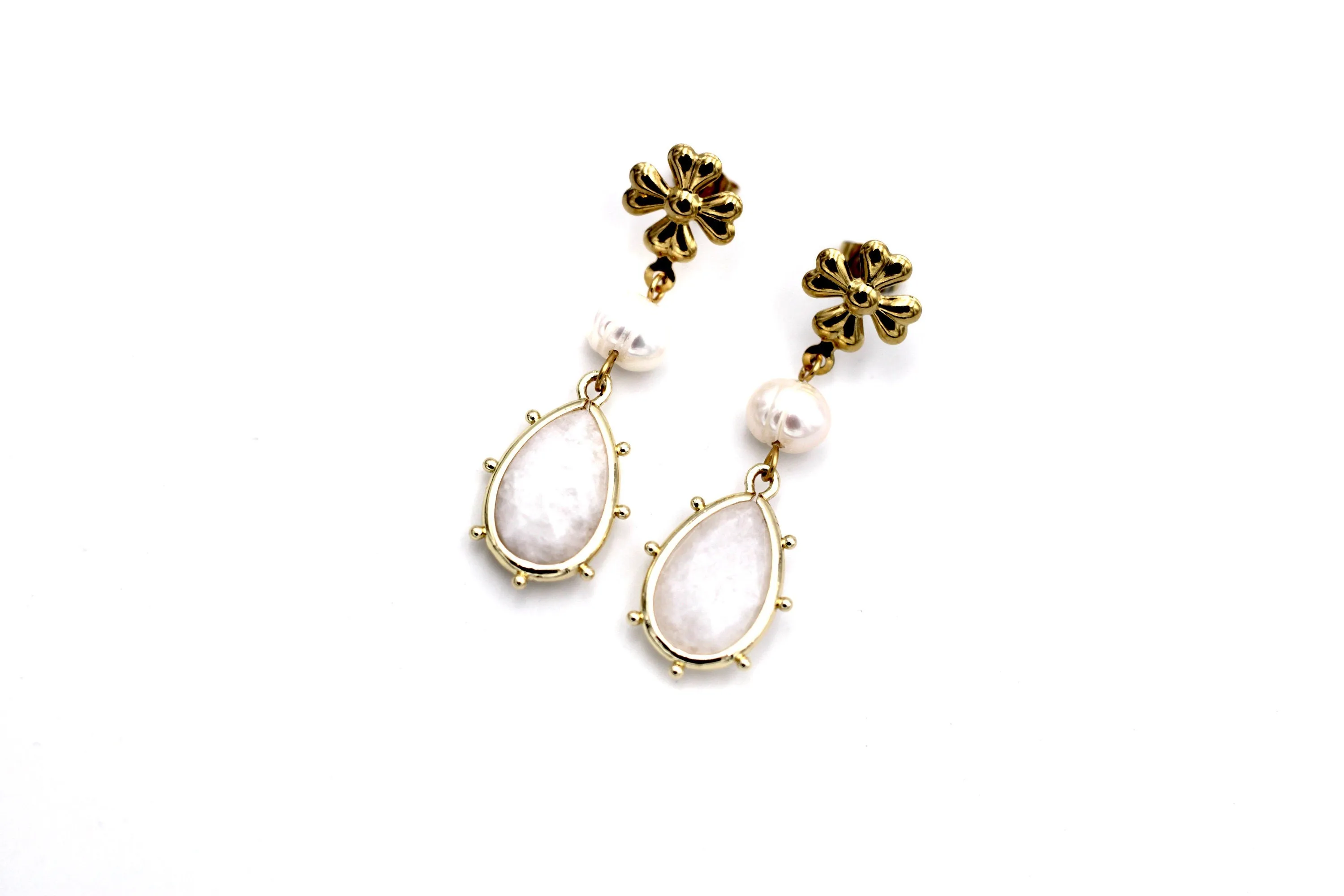 Moonstone Dangle Earrings