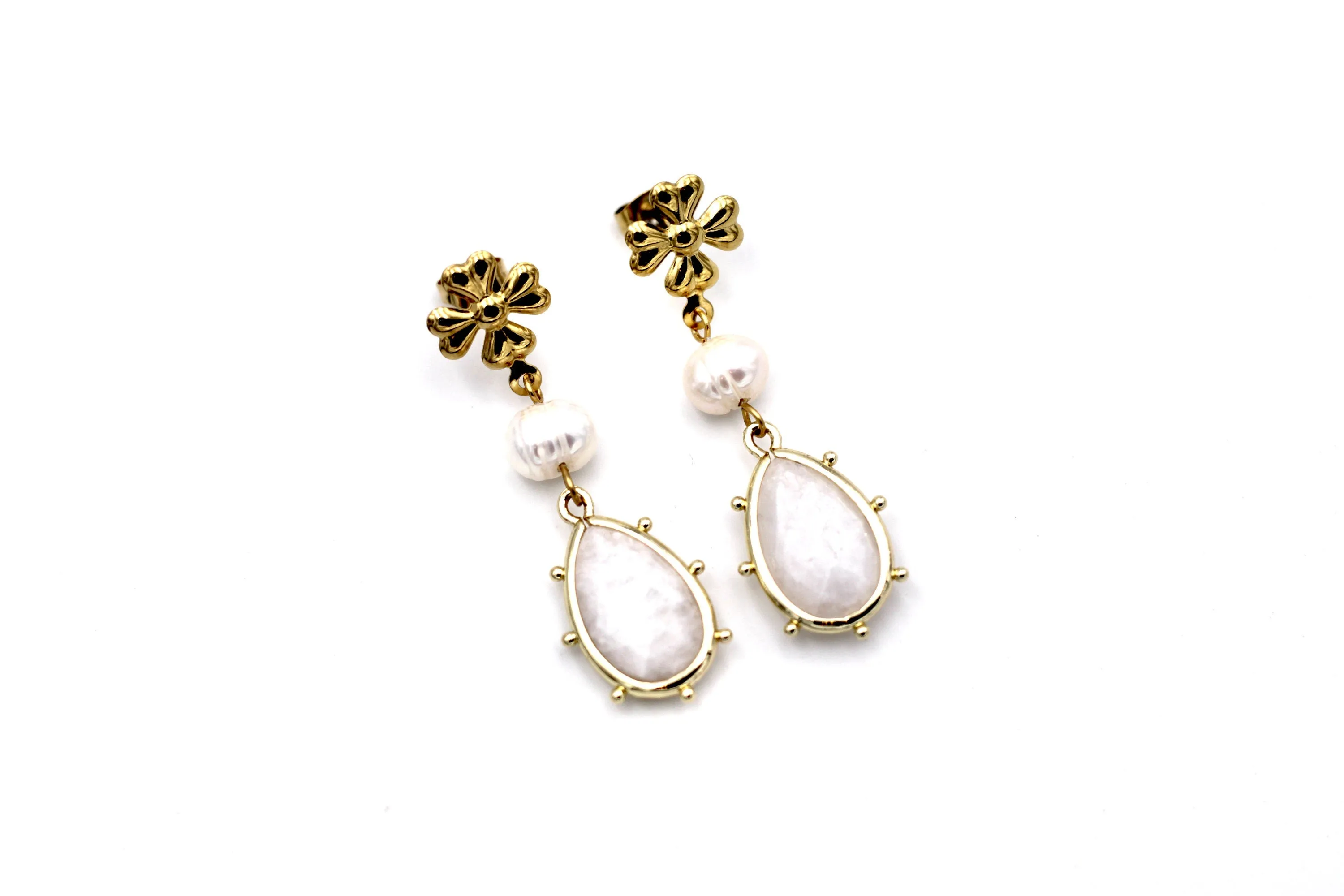 Moonstone Dangle Earrings
