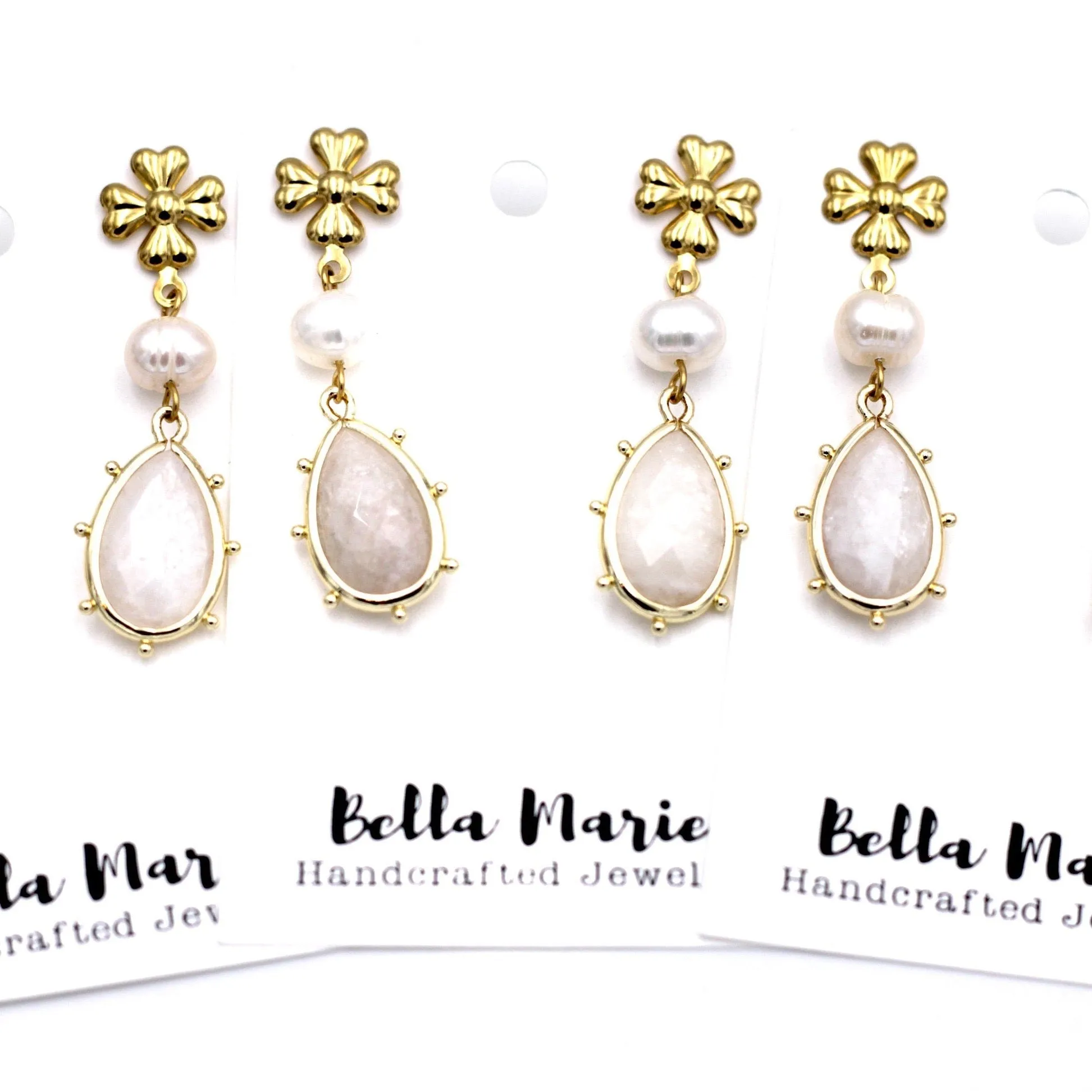 Moonstone Dangle Earrings
