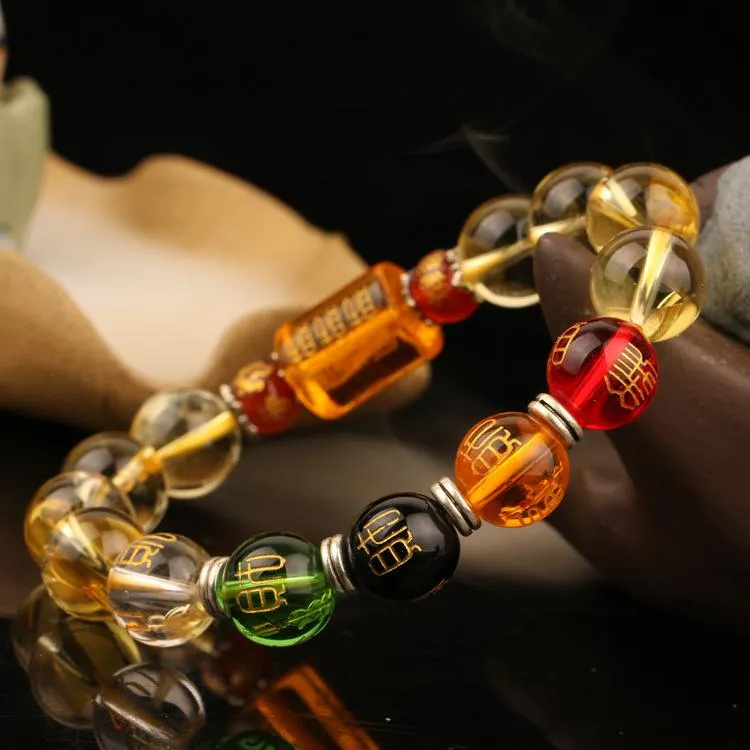 Natural Citrine Five Element God Of Wealth Bracelet