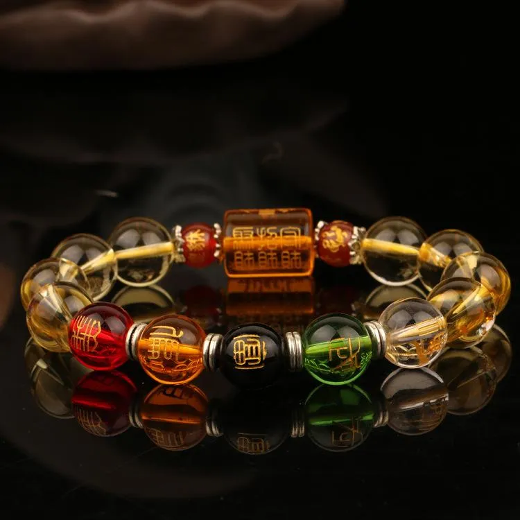 Natural Citrine Five Element God Of Wealth Bracelet
