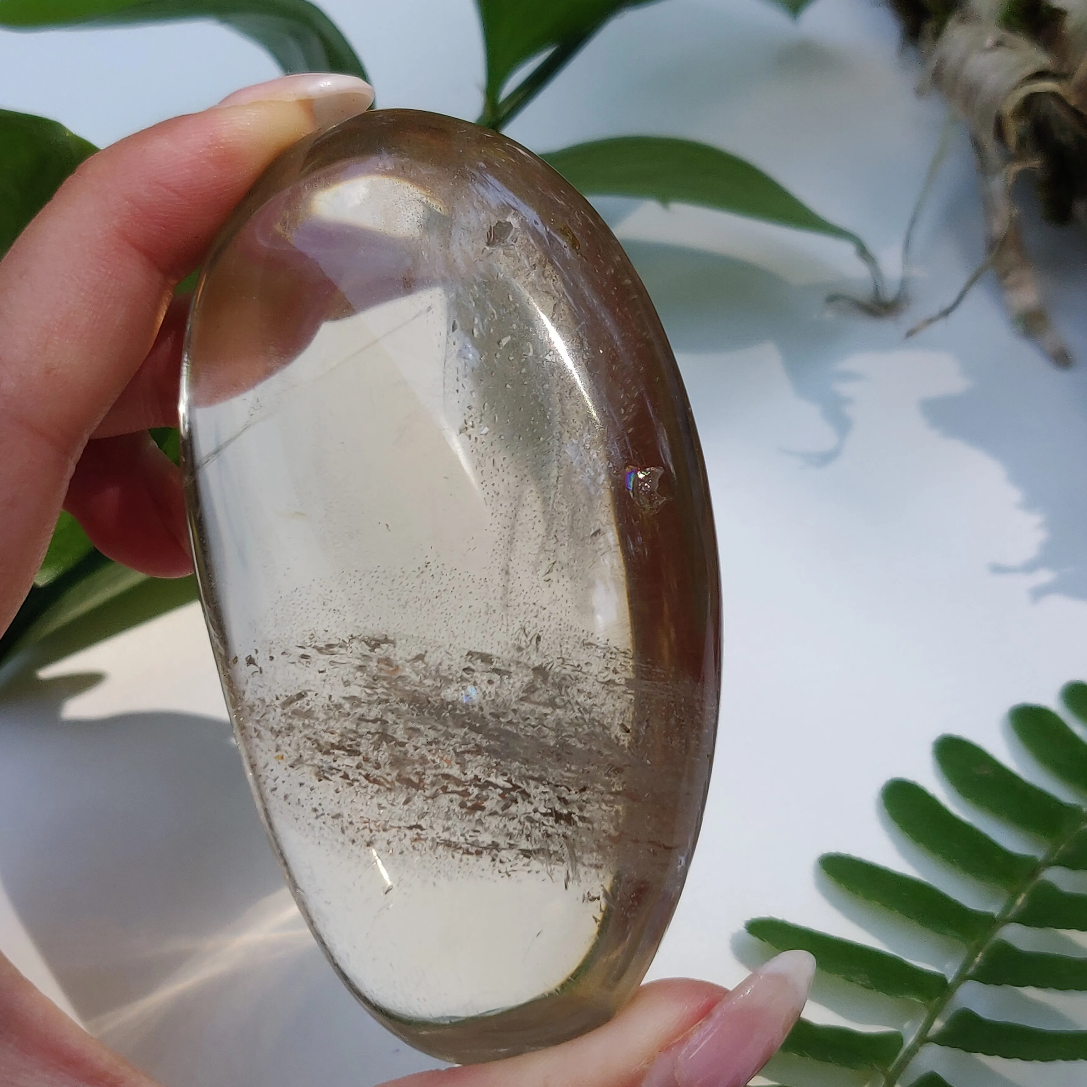 Natural Citrine Palm Stone (#3)