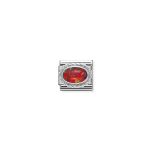 Nomination Classic Gemstone Link - Red Opal ~ 030509/08