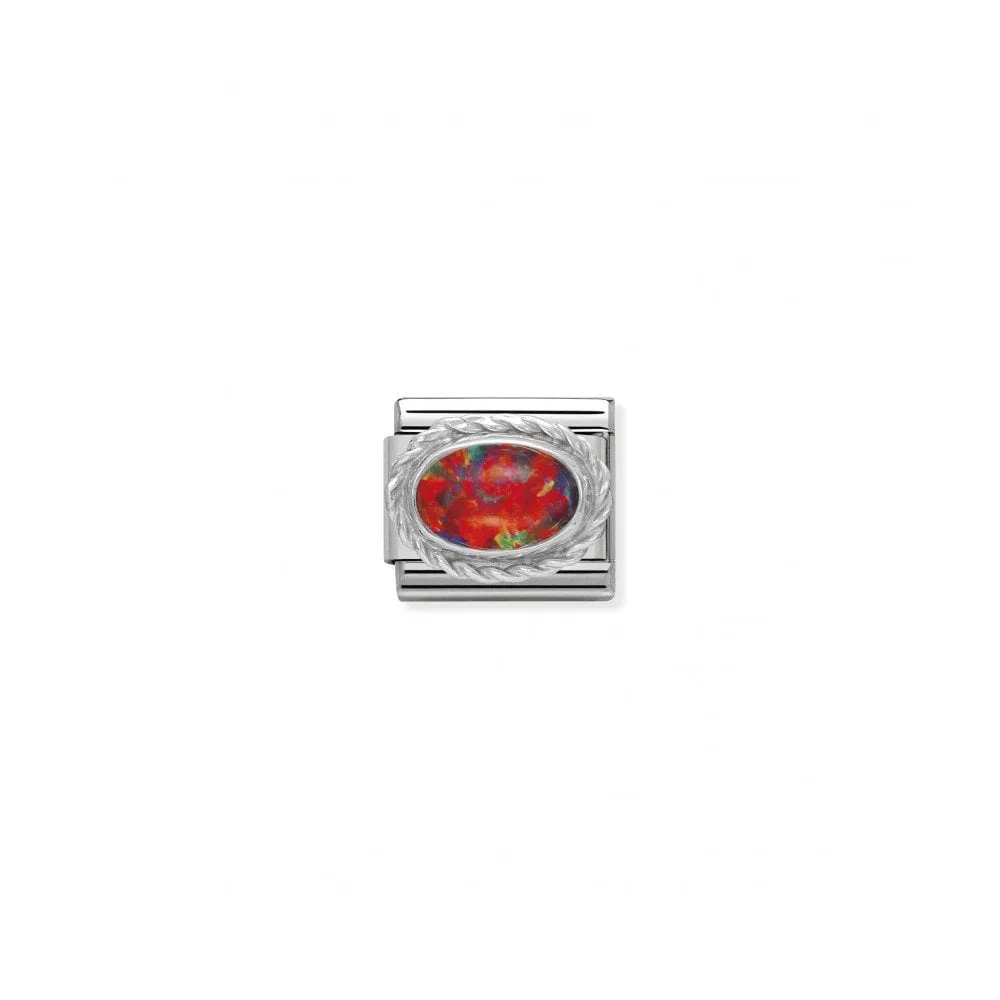 Nomination Classic Gemstone Link - Red Opal ~ 030509/08