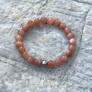 Peach Moonstone Bracelet