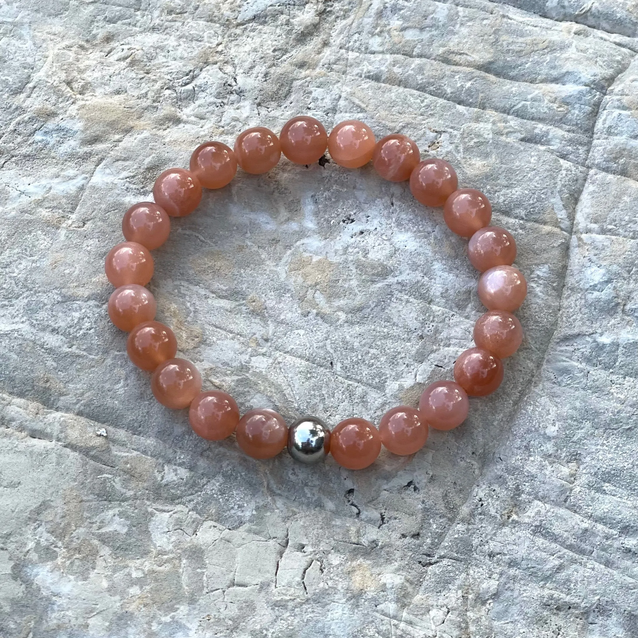 Peach Moonstone Bracelet