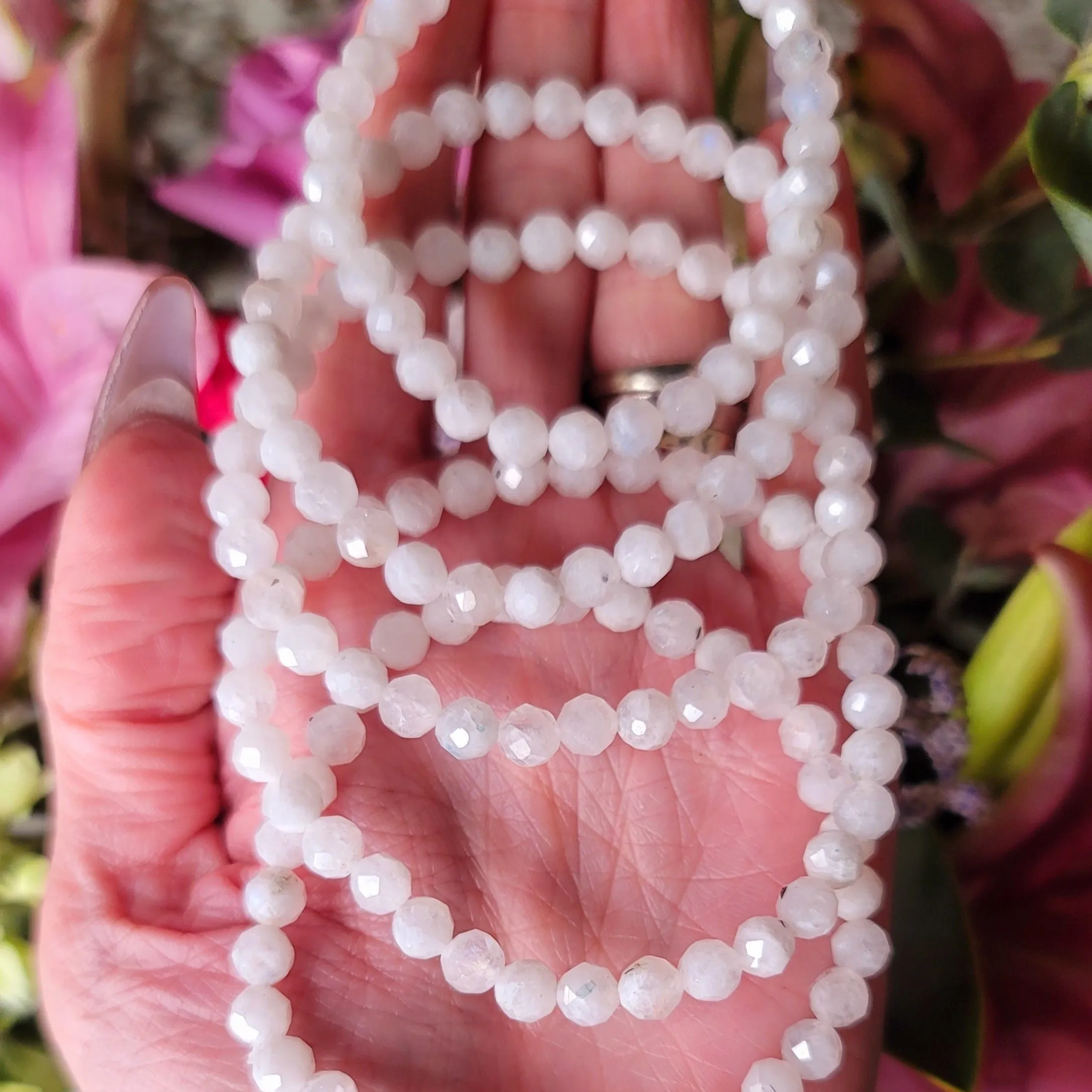 Rainbow Moonstone Faceted Bracelet for Joy and New Beginnings