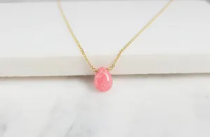 Rhodochrosite Pear Necklace