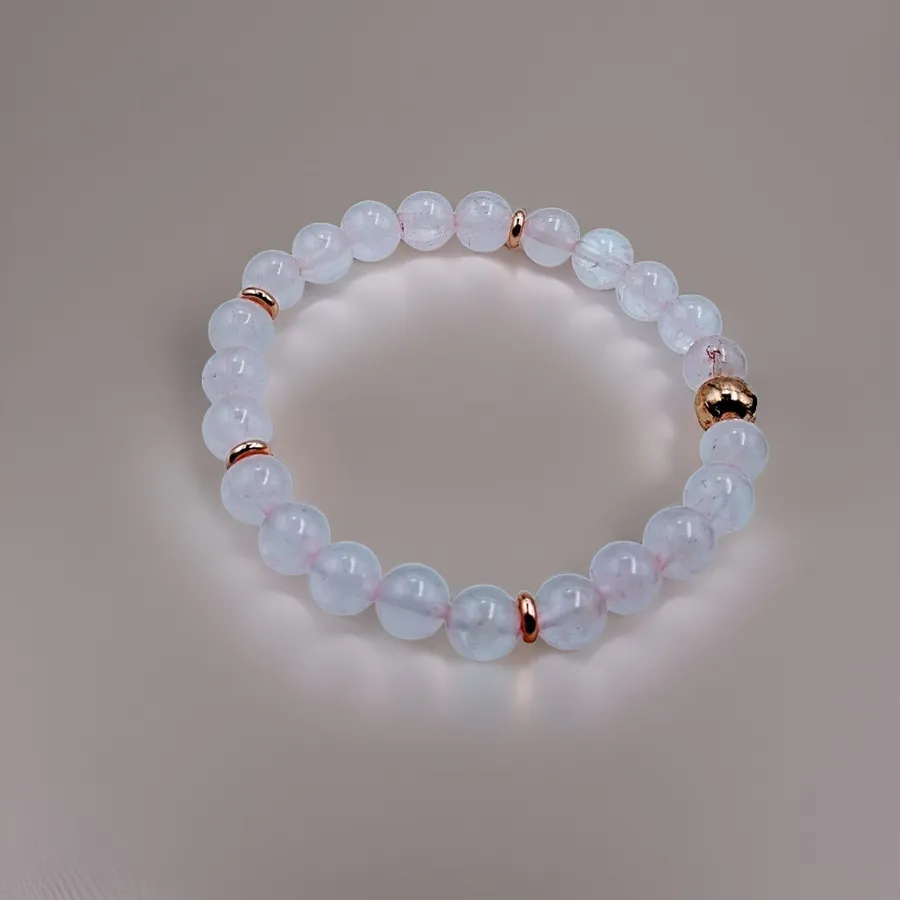 Rose quartz, Size 7.5  Bracelet.