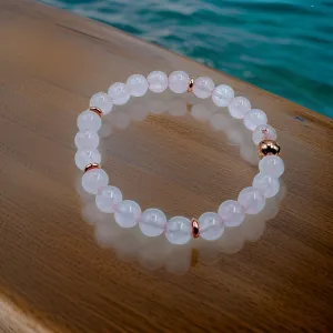 Rose quartz, Size 7.5  Bracelet.