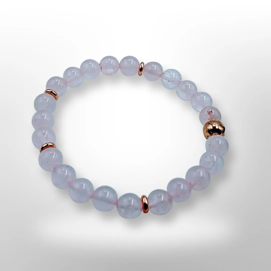 Rose quartz, Size 7.5  Bracelet.