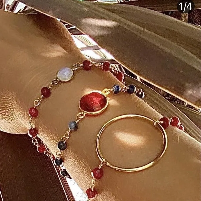 Ruby Beads - Carmine