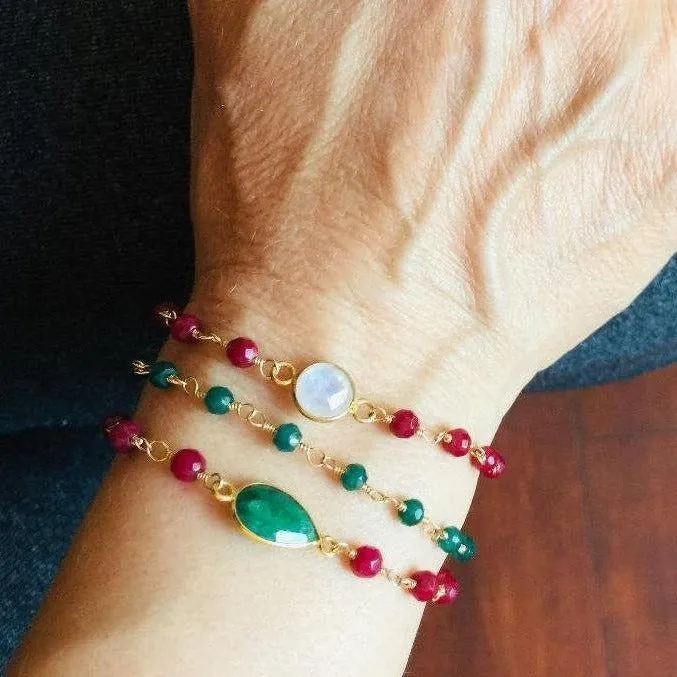Ruby Beads - Carmine