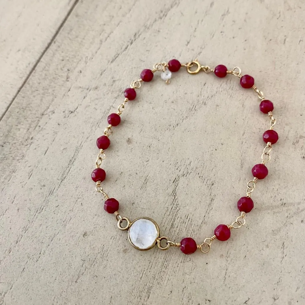 Ruby Beads - Carmine