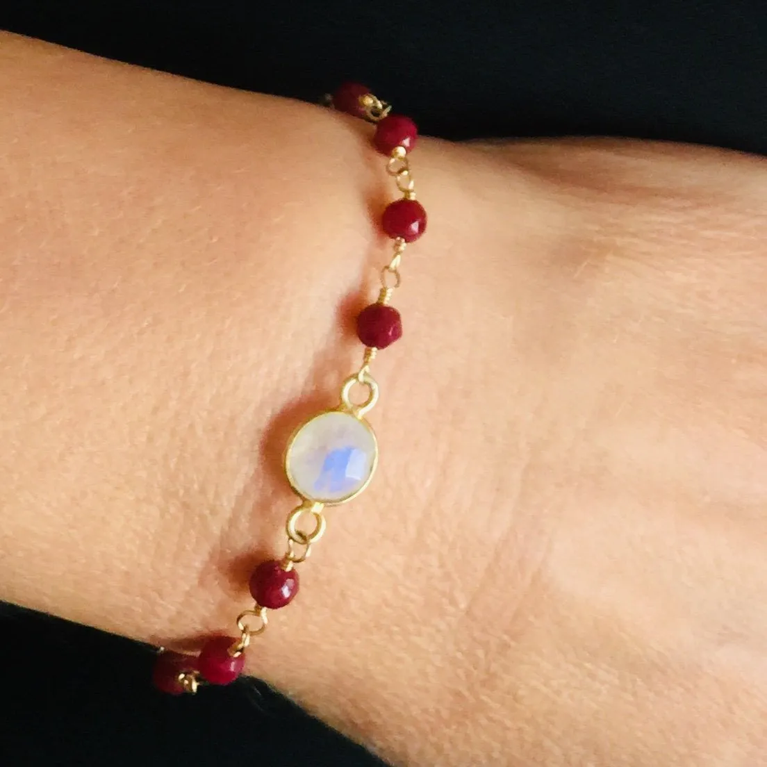 Ruby Beads - Carmine