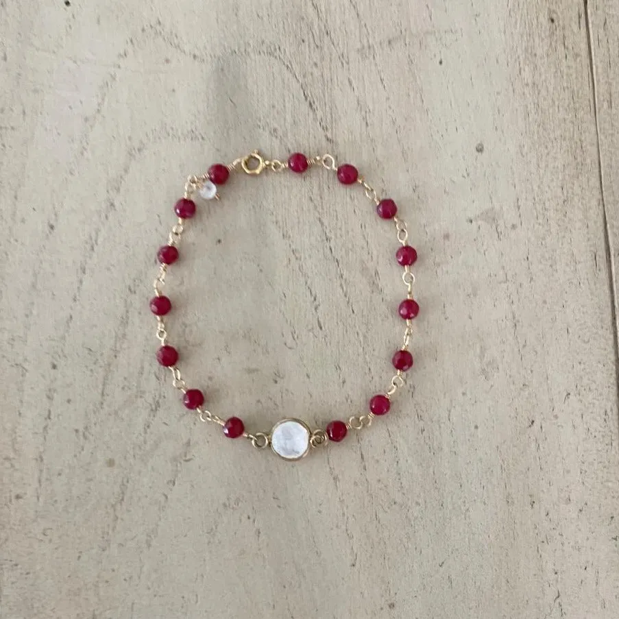 Ruby Beads - Carmine