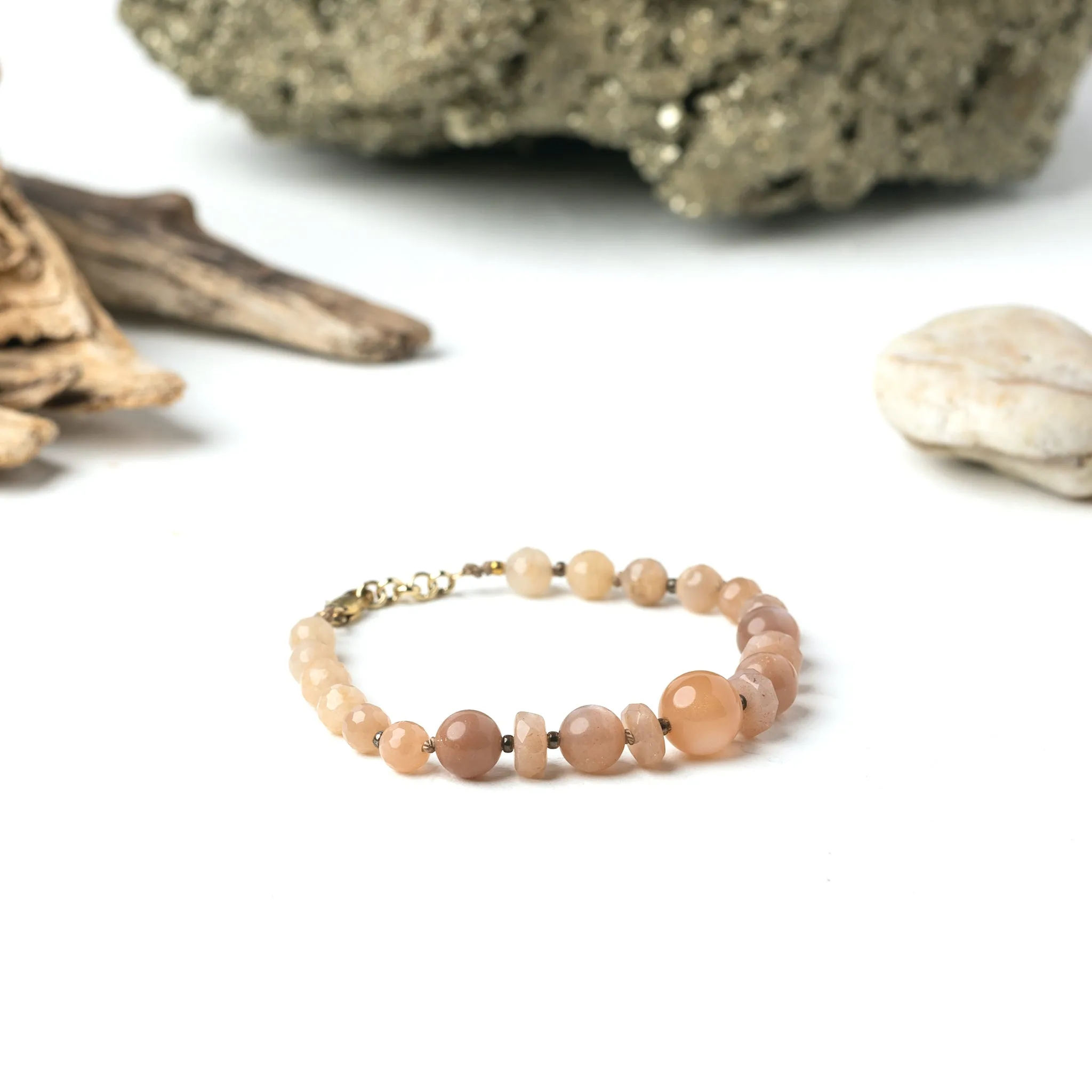 Sunstone Knotted Silk Bracelet