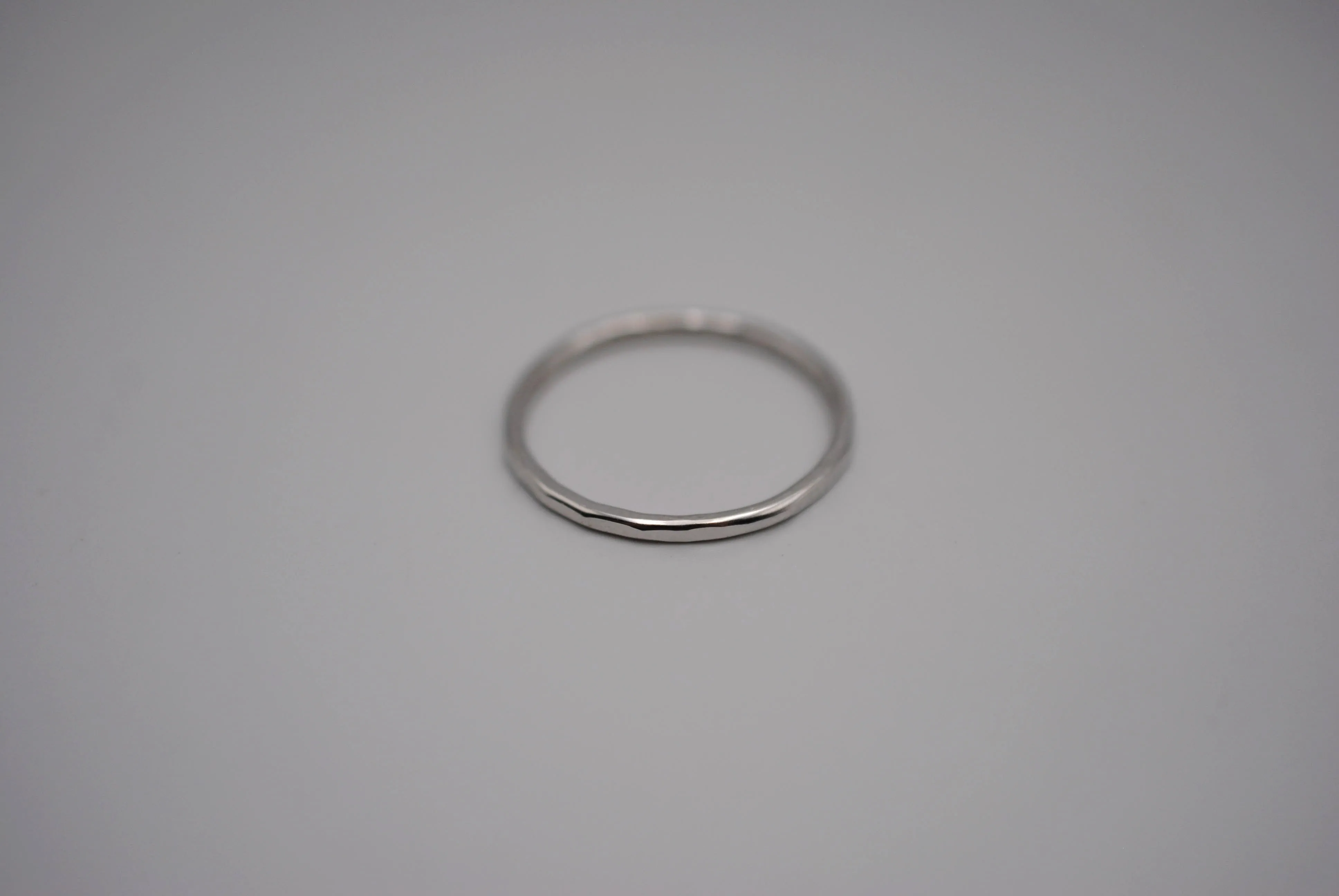 Thick Rhodium Stacker Ring