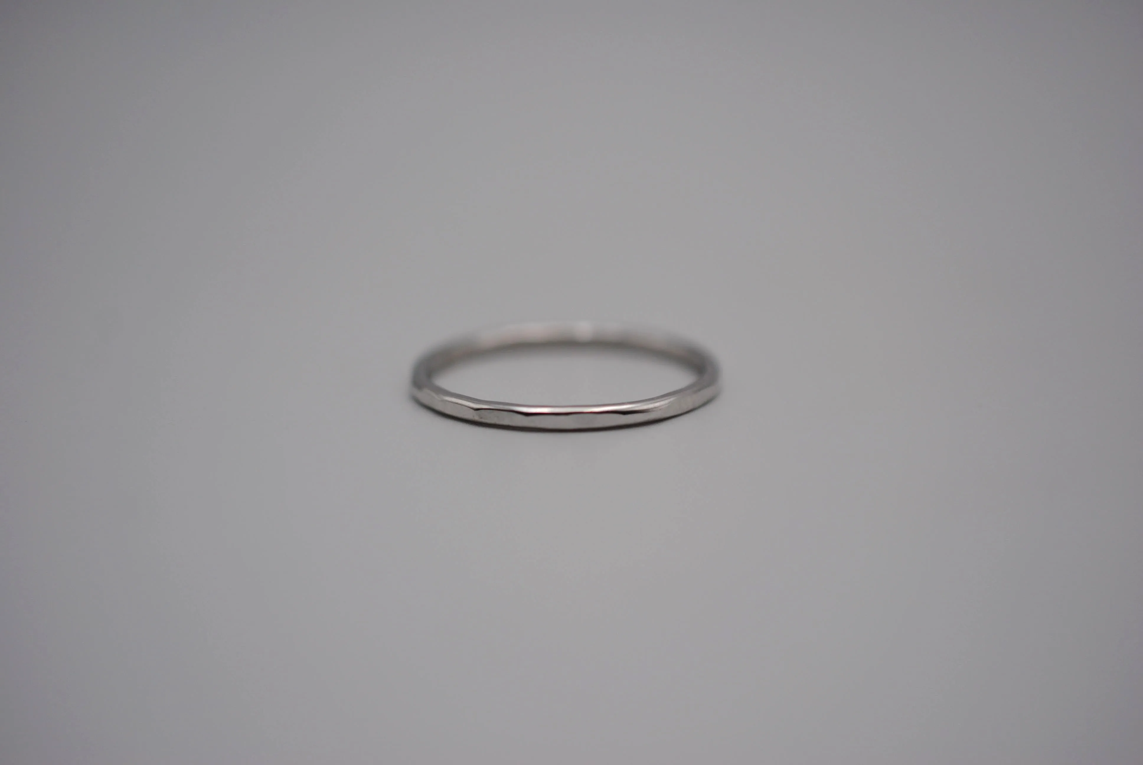 Thick Rhodium Stacker Ring