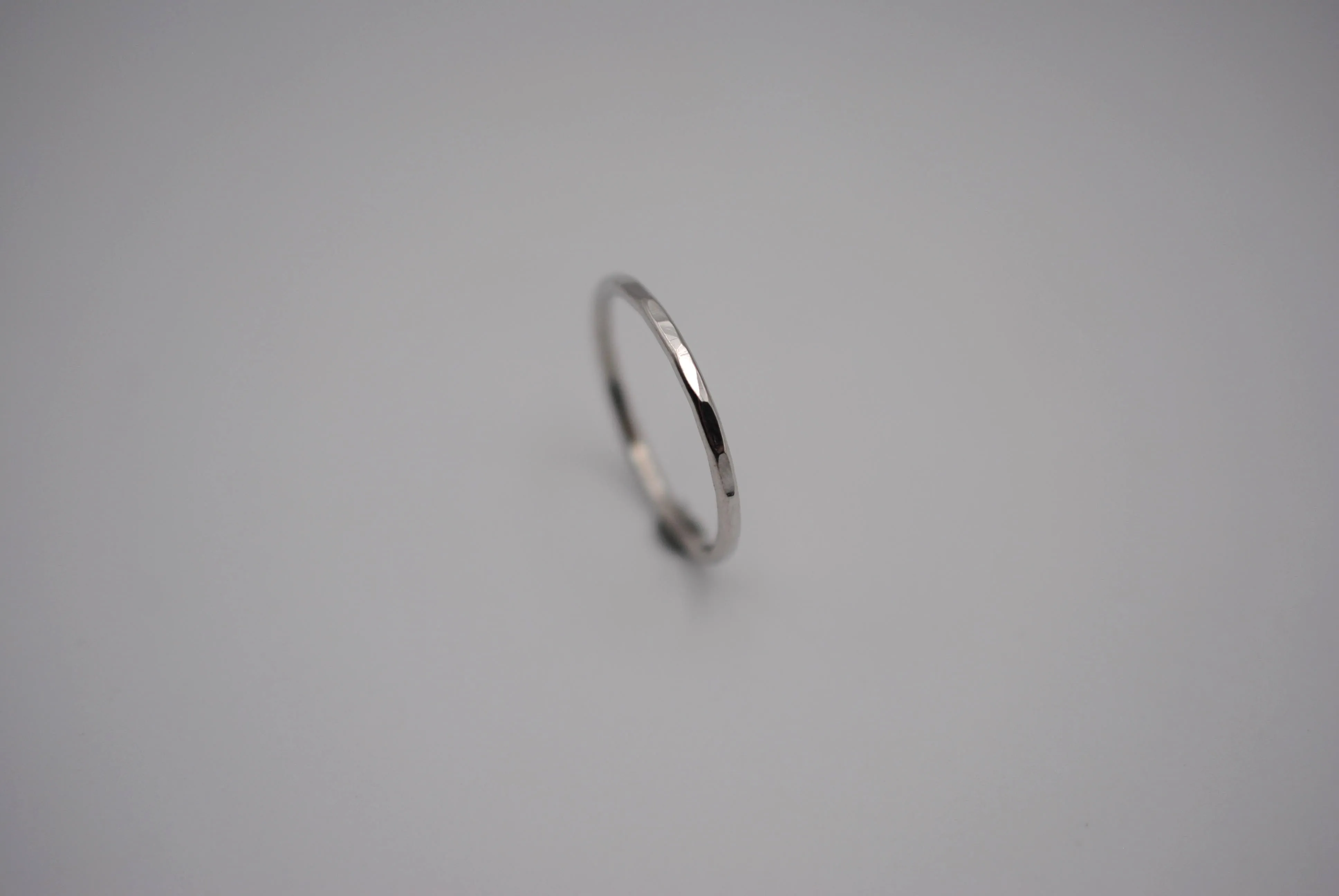 Thick Rhodium Stacker Ring