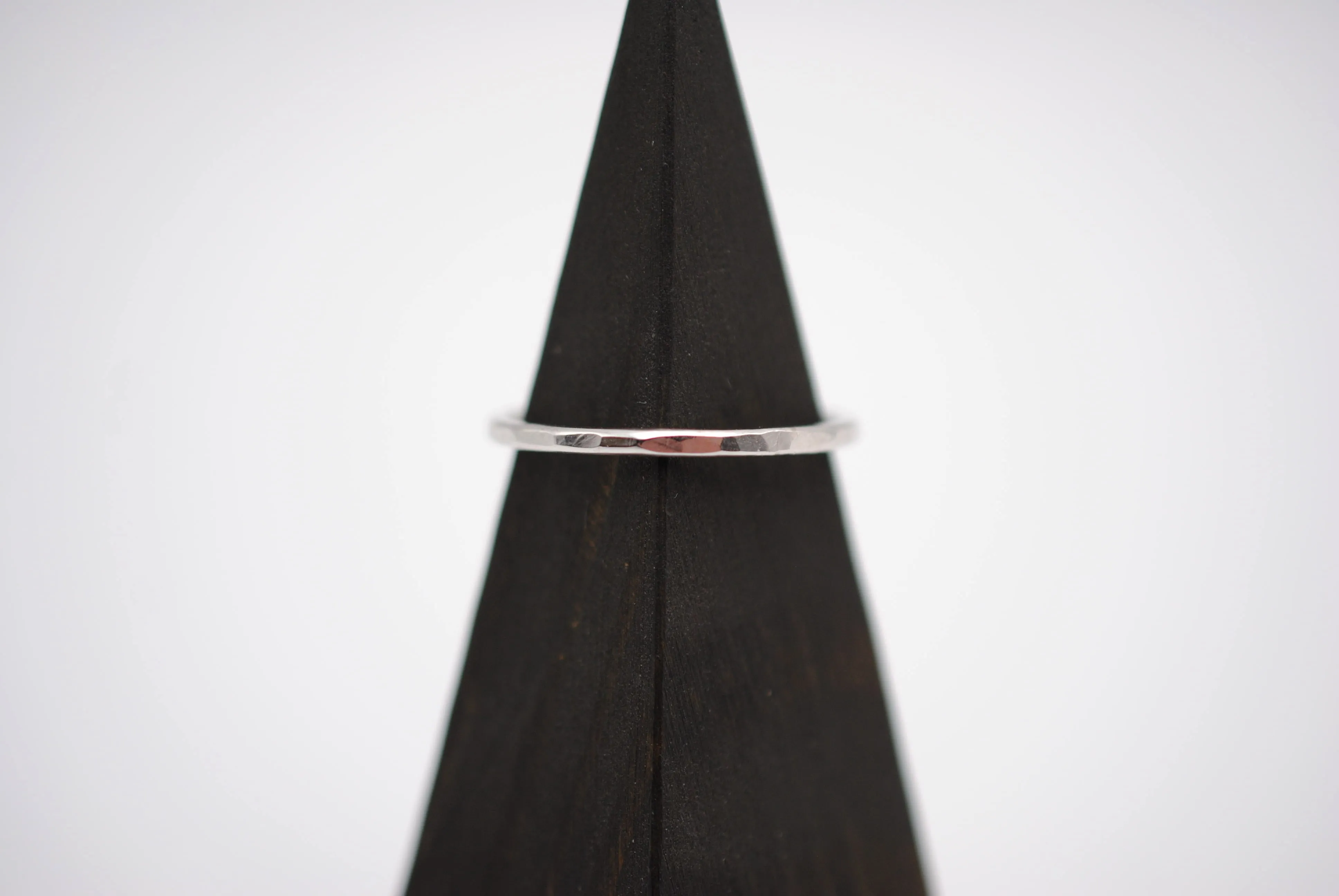 Thick Rhodium Stacker Ring