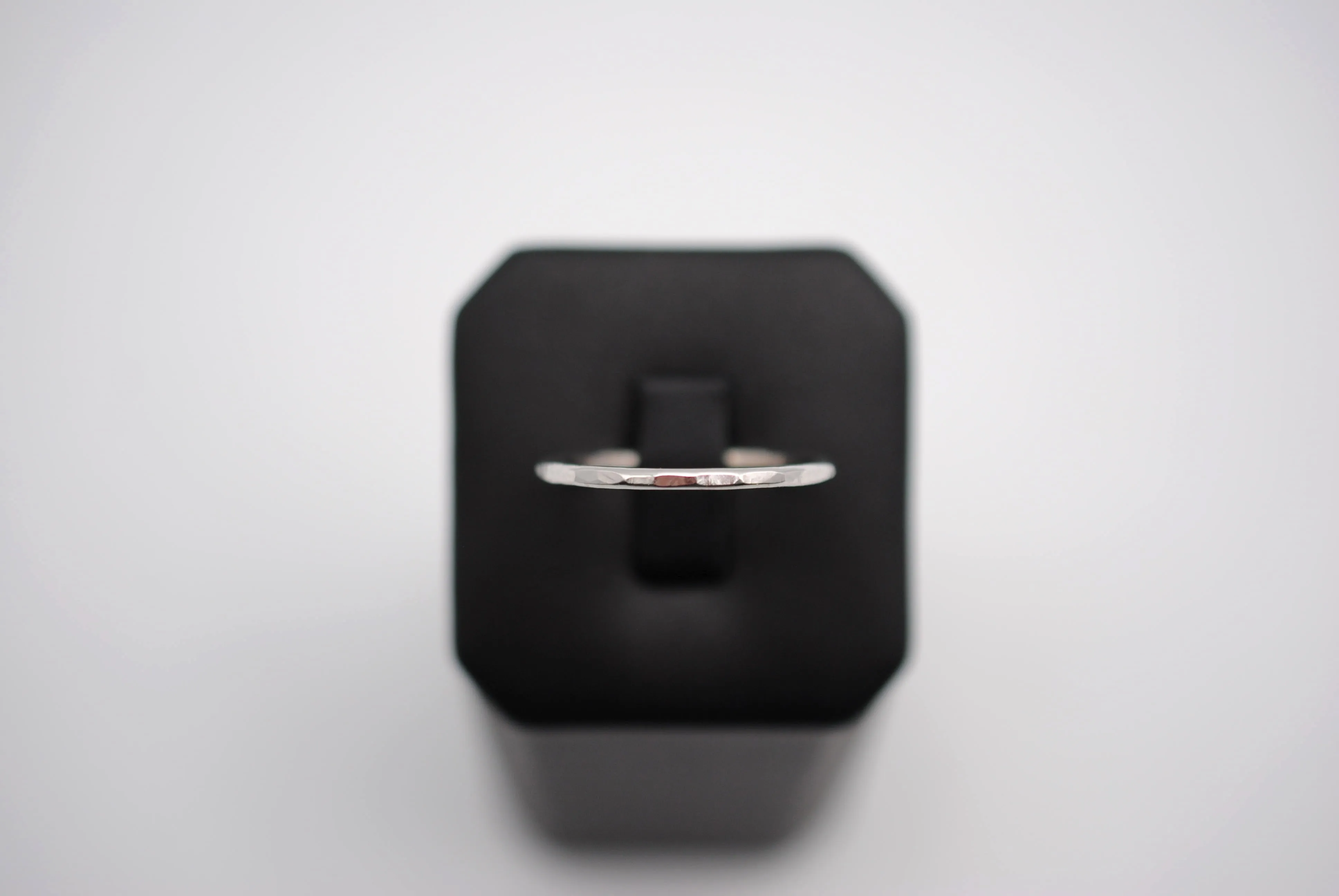 Thick Rhodium Stacker Ring