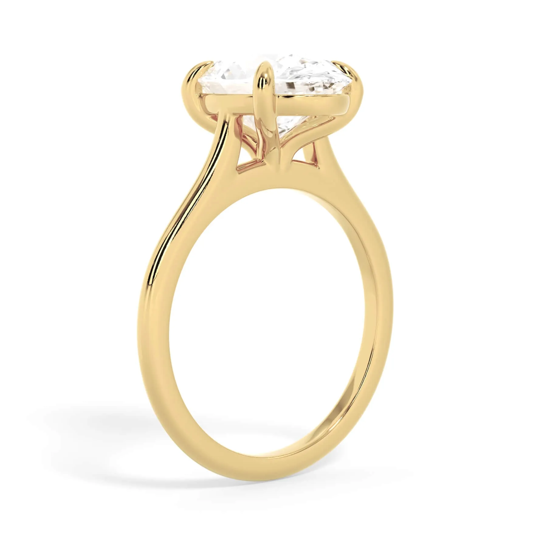 Thin Solitaire Engagement Ring 1.5mm Wide